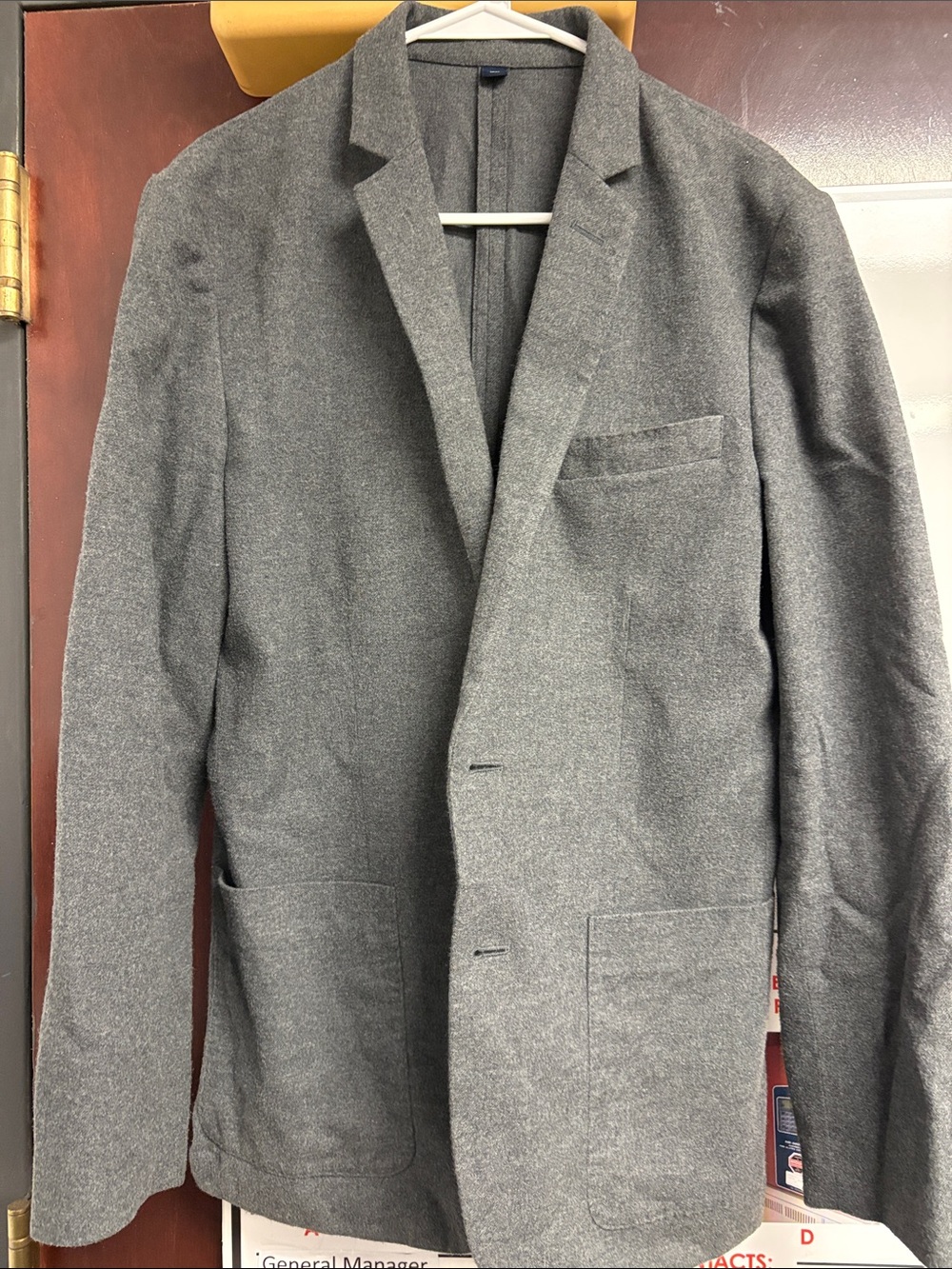 J. Crew Gray Men's Casual Blazer - Classic Single-Breasted Jacket 38